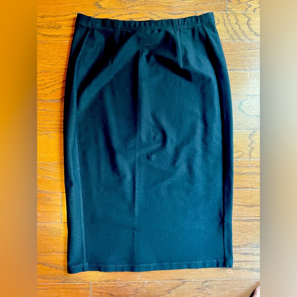 Eileen Fisher black business casual skirt